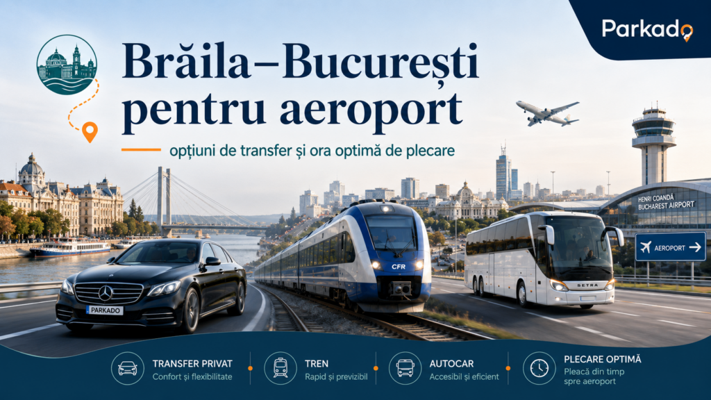 Brăila–București pentru aeroport: opțiuni de transfer și ora optimă de plecare