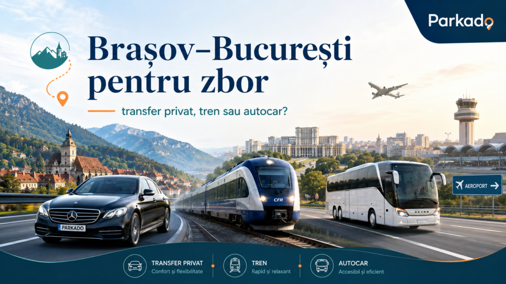 Brașov–București pentru zbor: transfer privat, tren sau autocar?