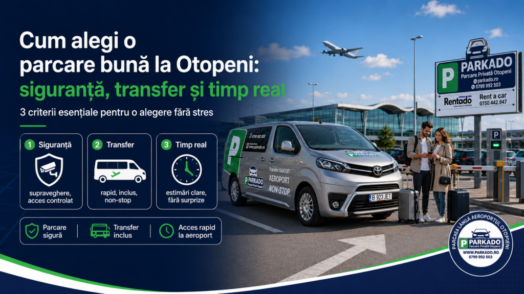 Cum alegi o parcare bună la Otopeni: siguranță, transfer și timp real