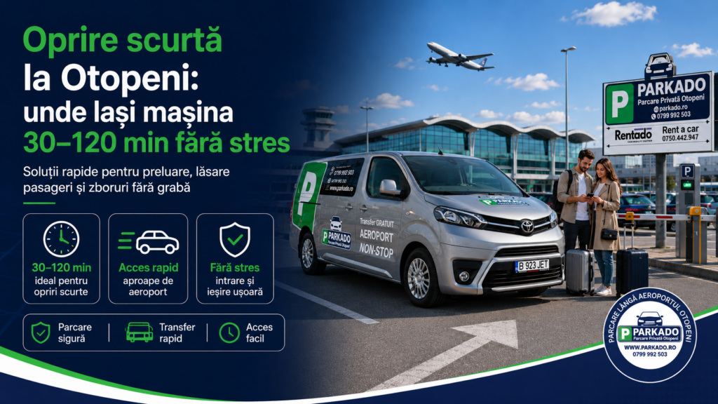 Oprire scurtă la Otopeni: unde lași mașina 30–120 min fără stres