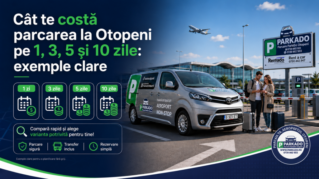 Cât te costă parcarea la Otopeni pe 1, 3, 5 și 10 zile: exemple clare