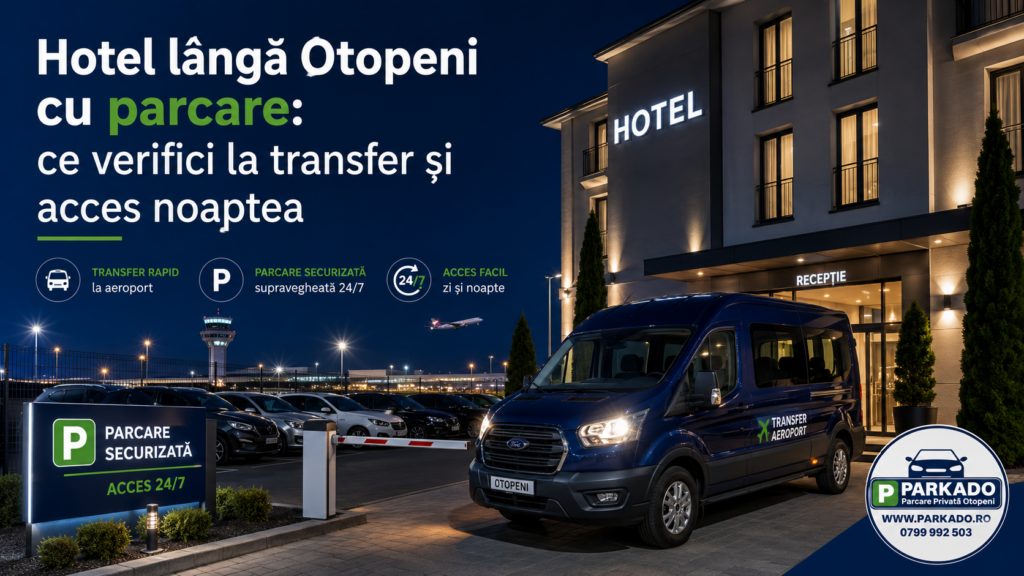Hotel lângă Otopeni cu parcare: ce verifici la transfer și acces noaptea