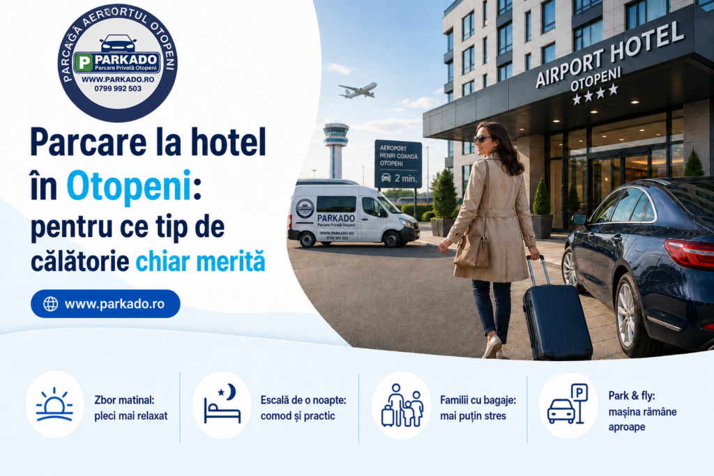 Parcare la hotel în Otopeni: pentru ce tip de călătorie chiar merită