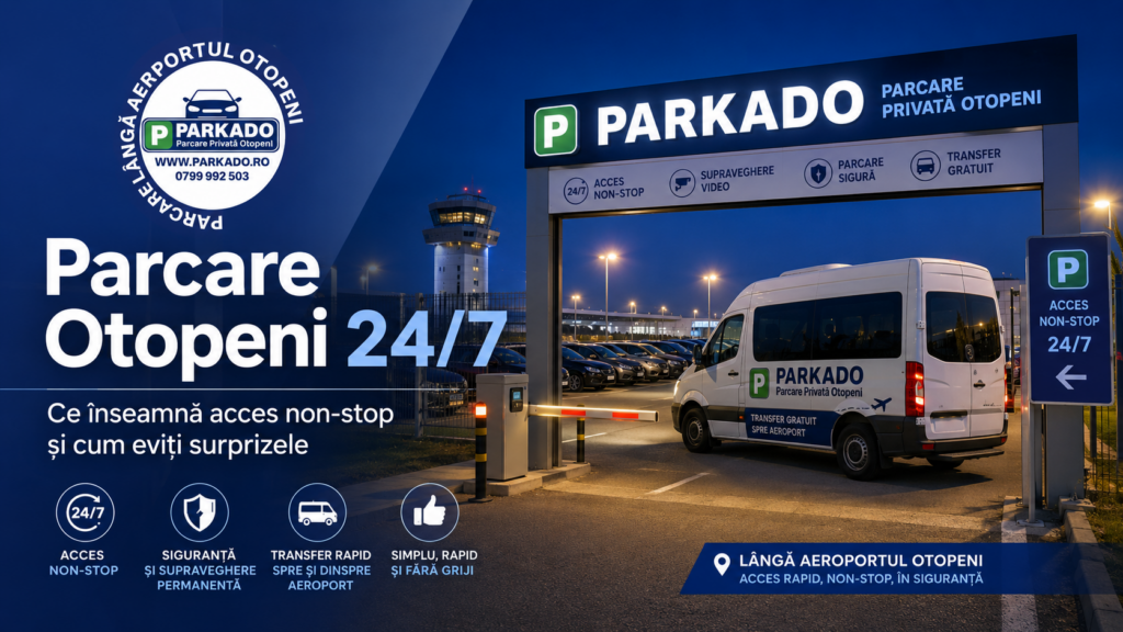 Parcare Otopeni 24/7: ce înseamnă acces non-stop și cum eviți surprizele