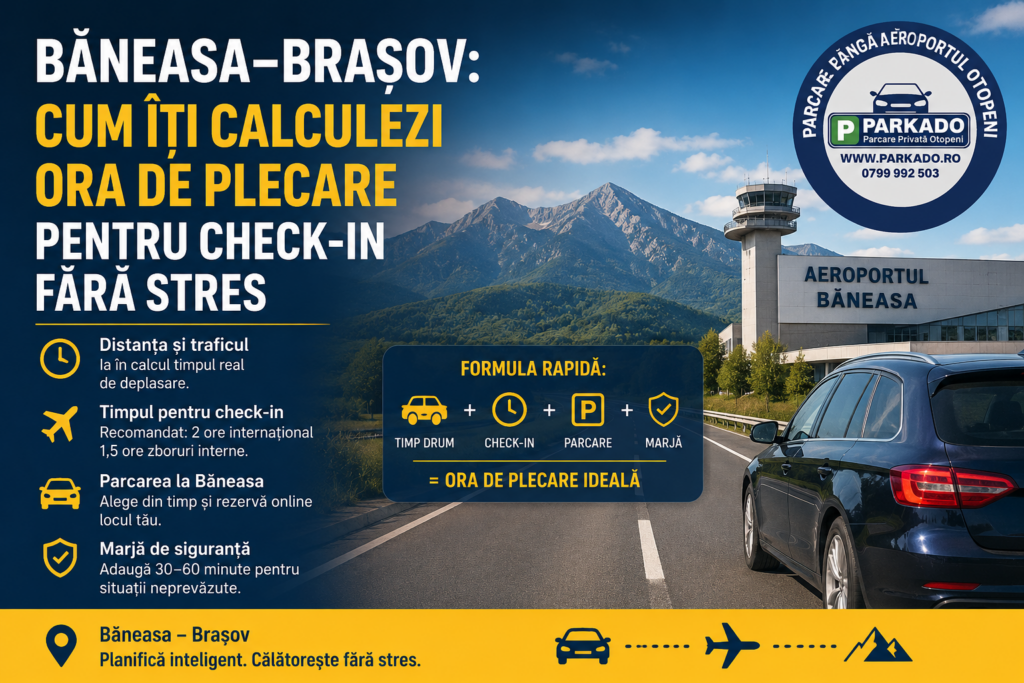 Transfer Băneasa–Brașov: cum îți calculezi ora de plecare pentru check-in fără stres