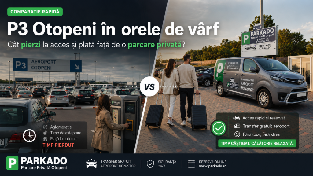 P3 Otopeni în orele de vârf: cât pierzi la acces și plată față de o parcare privată
