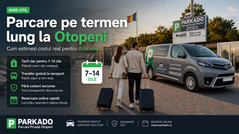 Parcare pe termen lung la Otopeni: cum estimezi costul real pentru 7–14 zile